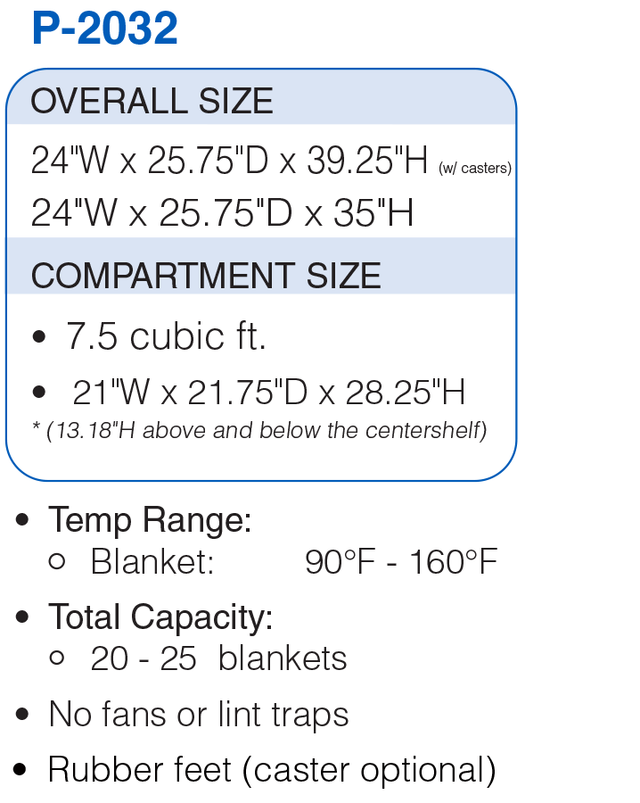 P-2032 Blanket Warmer