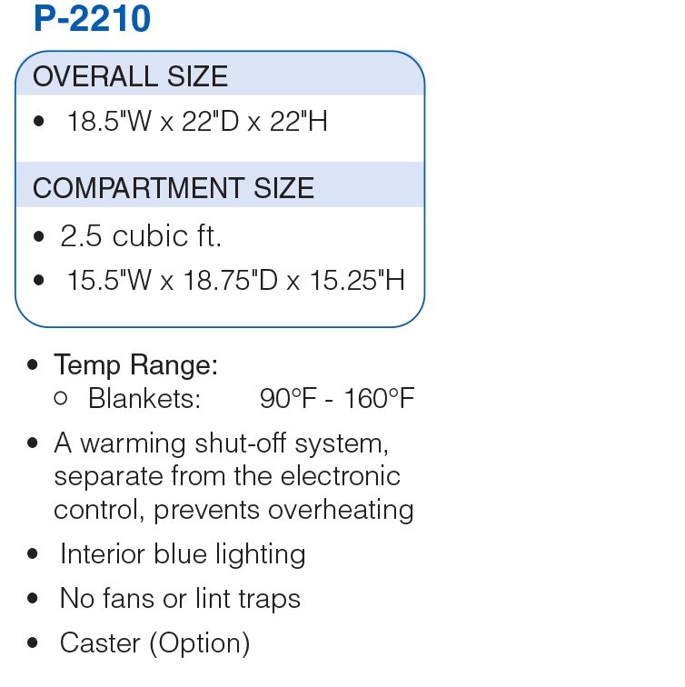 P-2210 Blanket Warmer