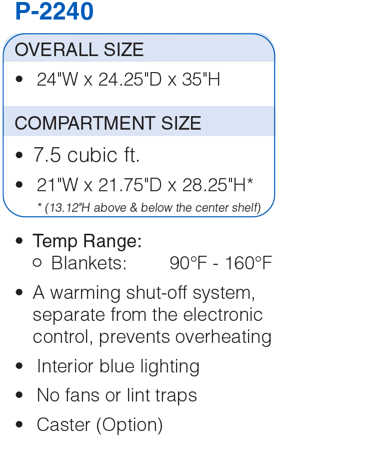 P-2240 Blanket Warmer
