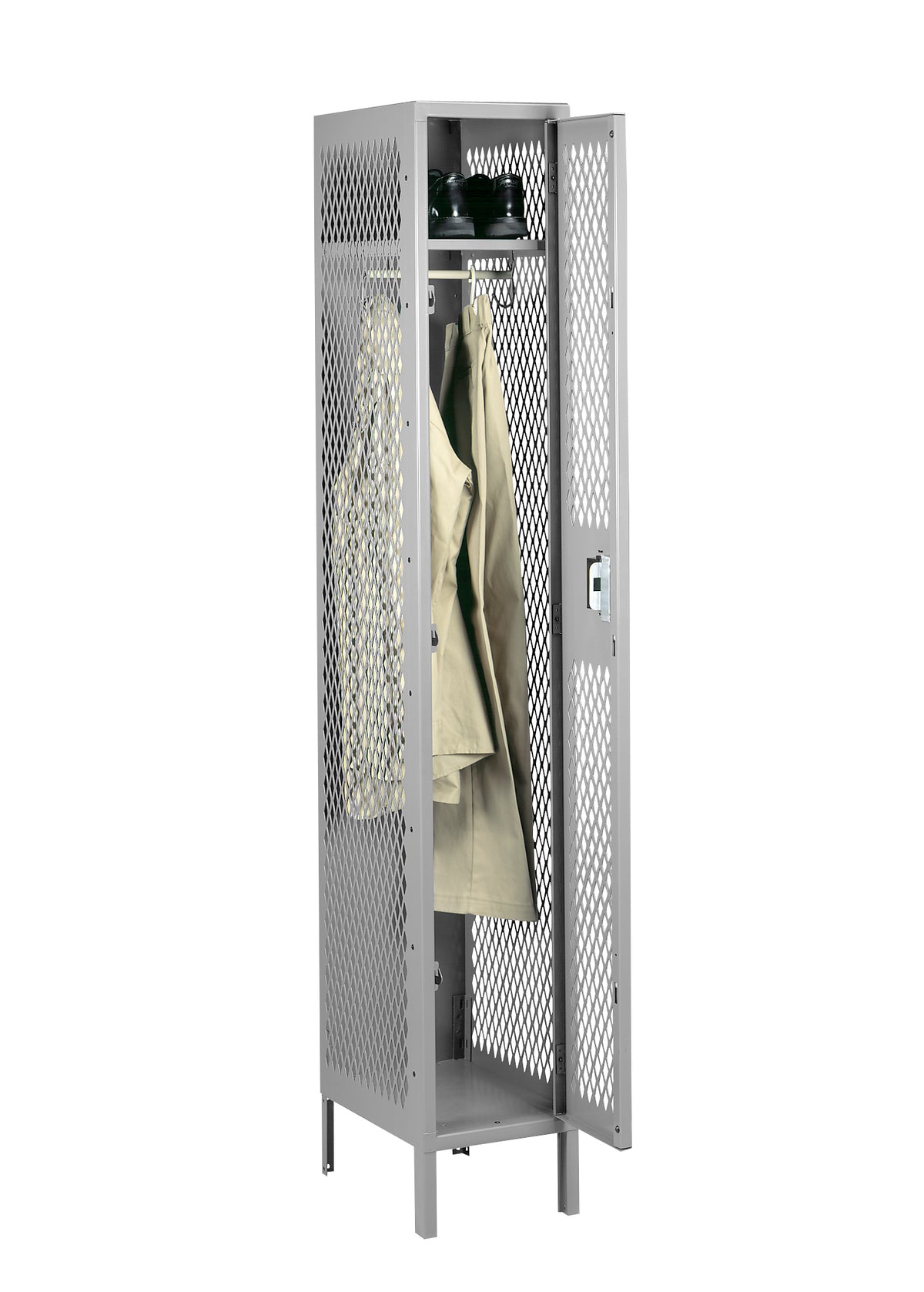 SINGLE TIER VENTILATED LOCKER - ONE WIDE WITH LEGS (ASSEMBLED) - VSL-121872-1