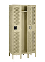 SINGLE TIER VENTILATED LOCKER - THREE WIDE WITH LEGS (ASSEMBLED) - VSL-121872-3