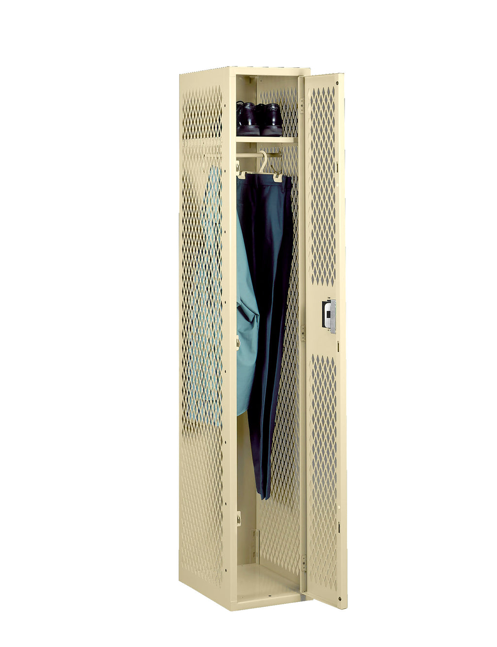 SINGLE TIER VENTILATED LOCKER - ONE WIDE WITHOUT LEGS (ASSEMBLED) - VSL-121872-A