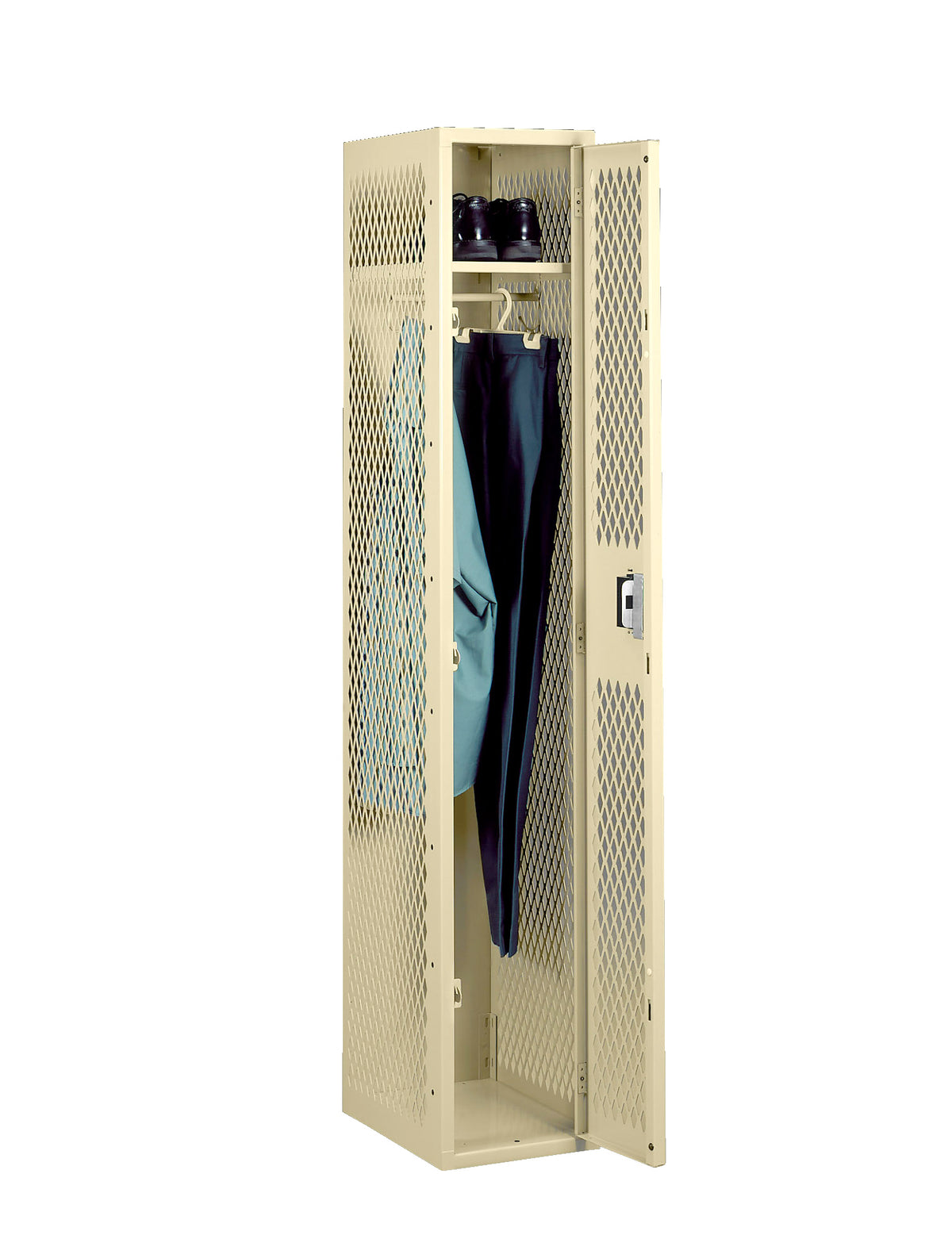 SINGLE TIER VENTILATED LOCKER - ONE WIDE WITHOUT LEGS (ASSEMBLED) - VSL-151872-A