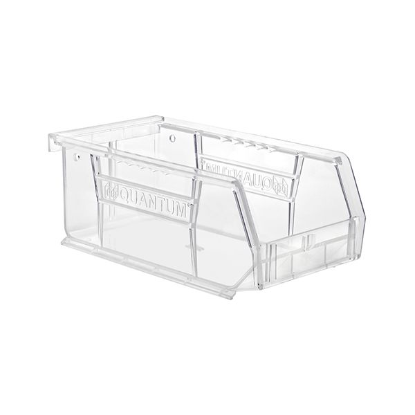 CRYSTAL CLEAR ULTRA STACK & HANG BIN 7-3/8in x 4-1/8in x 3in, Case of 24 Bins