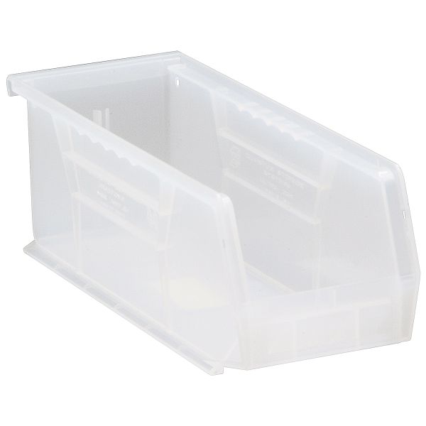 CLEAR-VIEW ULTRA STACK & HANG BIN 10-7/8in x 4-1/8in x 4in, Case of 12 Bins