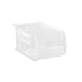 CLEAR-VIEW ULTRA STACK & HANG BIN RED 14-3/4in x 8-1/4in x 7in, Case of 12 Bins