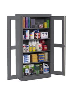 STANDARD STORAGE CABINET WITH C-THRU DOORS (UNASSEMBLED)-CVD1470