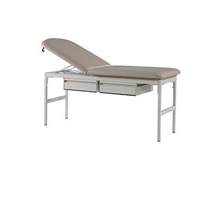 Series 411DD Exam Room Treatment Table with Adjustable Back, Flat Top and Two Drawers