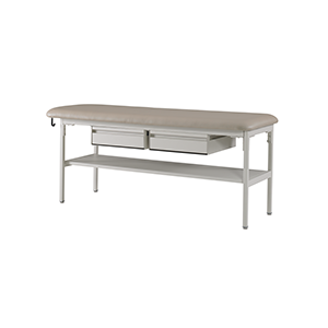 Series 413DD Exam Room Treatment Table with Shelf, Flat Top and Two Drawers