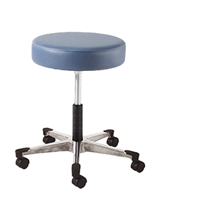 Series 932 Physician Seating With Manual Adjustment and Flat Aluminum Base with Toe Caps.