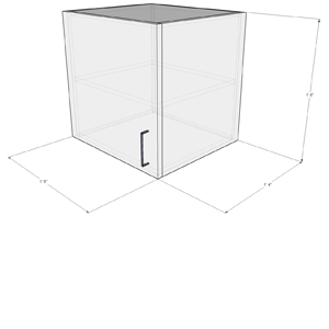Series 1814-SDWC Essentials Wall Case With Door